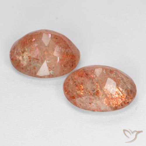 Gemas de Piedrasol Naranja pomelo natural de 4.96 ct, Ovalada, Transparente