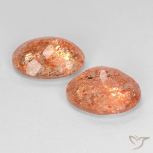 Gemas de Piedrasol Naranja pomelo natural de 4.30 ct, Ovalada, Transparente