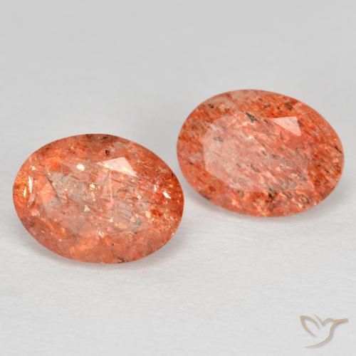 Gemas de Piedrasol Naranja pomelo natural de 2.52 ct, Ovalada, Translúcido