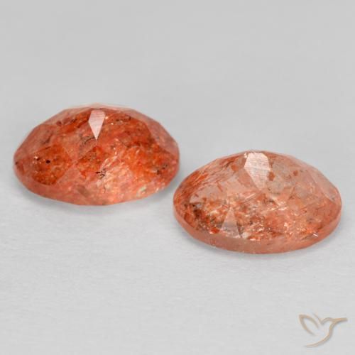 Gemas de Piedrasol Naranja pomelo natural de 2.52 ct, Ovalada, Translúcido