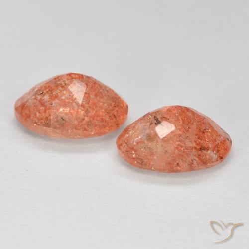 Gemas de Piedrasol Naranja pomelo natural de 2.19 ct, Ovalada, Translúcido