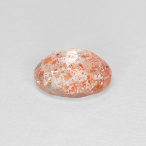 Piedrasol Naranja jengibre natural de 1.28 ct, Corte Óvalo, Translúcido