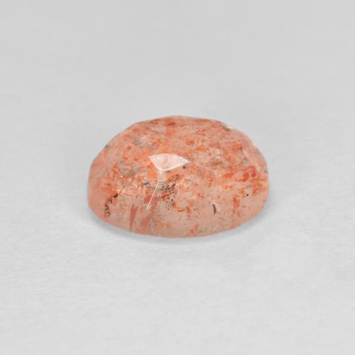 Piedra sol naranja natural de 1,33 ct, corte óvalo, translúcido