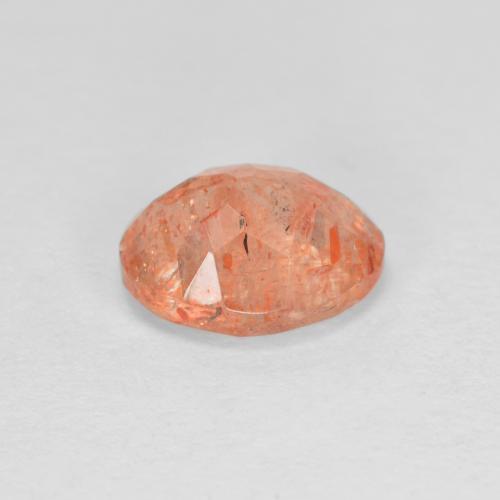 Piedra sol naranja natural de 1,37 ct, corte óvalo, translúcido