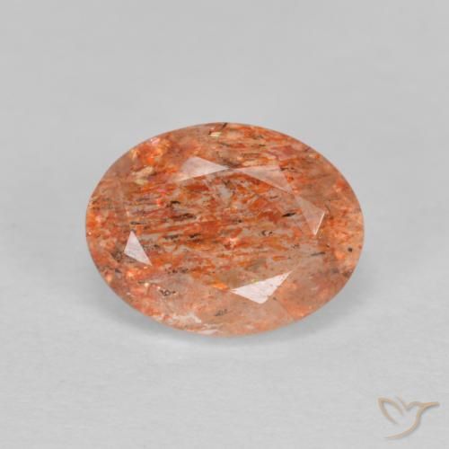 1.41ct Natural Naranja pomelo Piedrasol, Ovalada, Translúcido