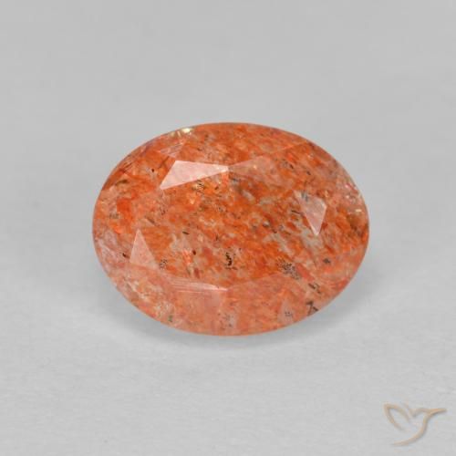 1.41ct Natural Naranja pomelo Piedrasol, Ovalada, Translúcido