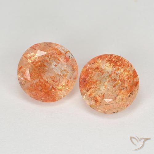 2.84ctw Natural Naranja claro medio Piedrasol, Redondo, Transparente