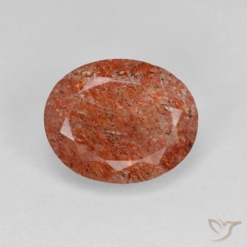 3.12ct Natural Naranja cálido Piedrasol, Ovalada, Translúcido