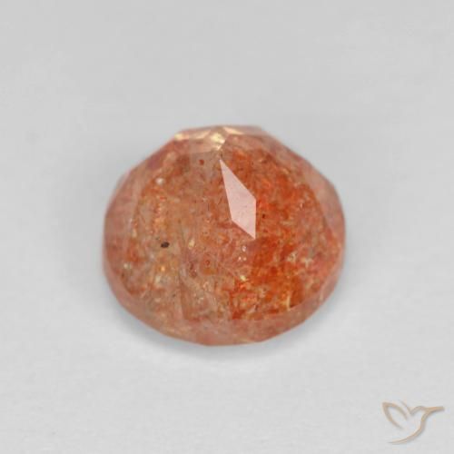Piedrasol Naranja pomelo natural de 1.53 ct, Redondo, Translúcido