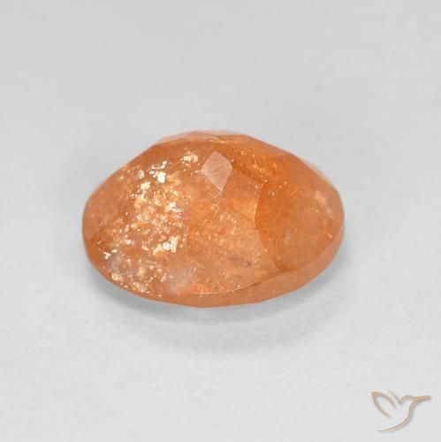 Piedrasol Naranja batata natural de 2.85 ct, Ovalada, Translúcido