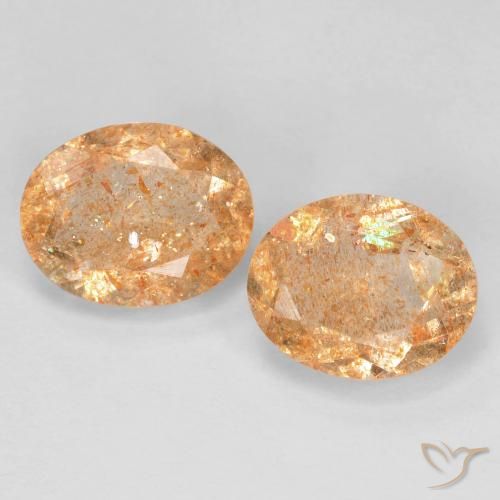 4.83ctw Natural Dorado durazno claro Piedrasol, Ovalada, Transparente