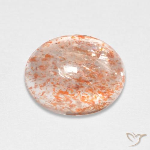 1.68ct Natural Naranja tigre claro Piedrasol, Ovalada, Translúcido