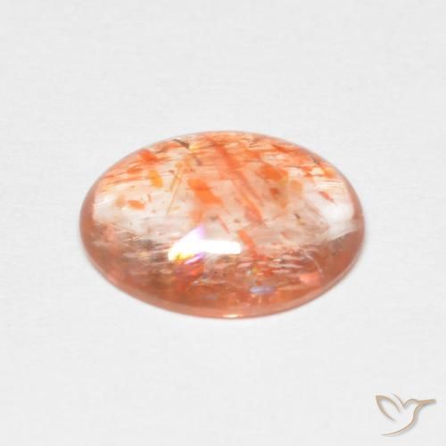 Piedrasol Naranja jengibre natural de 1.57 ct, Ovalada, Translúcido