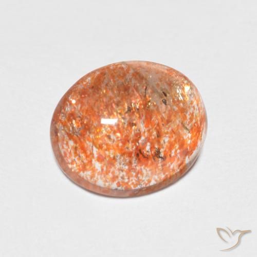 1.86ct Natural Naranja claro Piedrasol, Ovalada, Translúcido