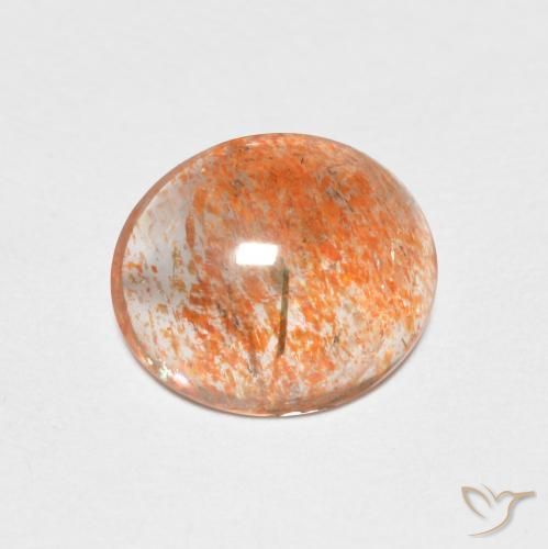 1.76ct Natural Naranja claro Piedrasol, Ovalada, Translúcido