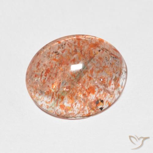 2.37ct Natural Naranja jengibre Piedrasol, Ovalada, Translúcido