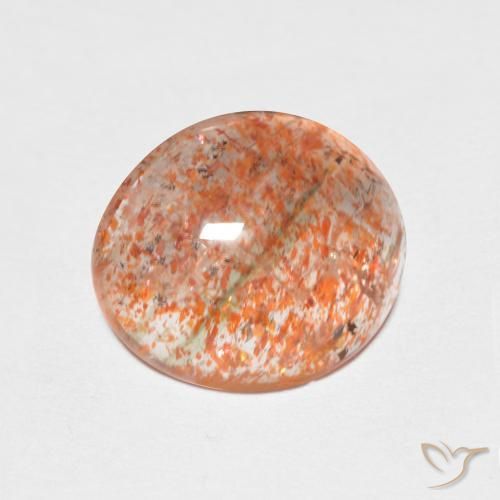 Piedrasol Naranja jengibre natural de 2.37 ct, Ovalada, Translúcido