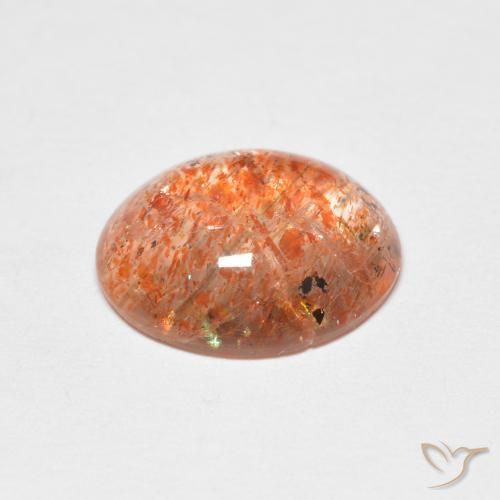 Piedrasol Naranja jengibre natural de 2.37 ct, Ovalada, Translúcido