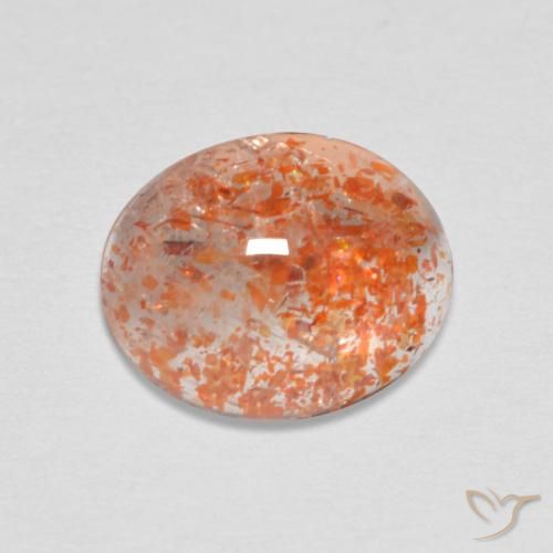 2.07ct Natural Naranja rojizo Piedrasol, Ovalada, Translúcido