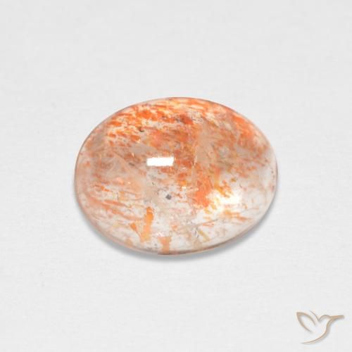 1.67ct Natural Naranja tigre claro Piedrasol, Ovalada, Translúcido