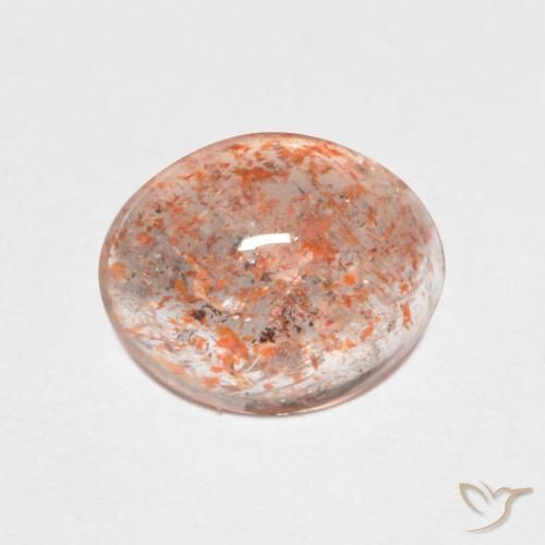 1.91ct Natural Naranja claro Piedrasol, Ovalada, Translúcido
