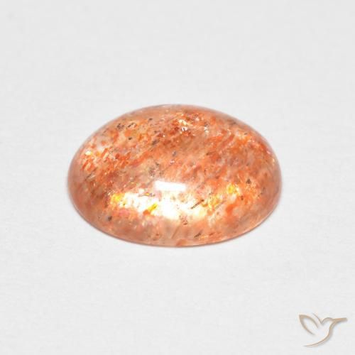 Piedrasol Naranja jengibre natural de 1.68 ct, Ovalada, Translúcido