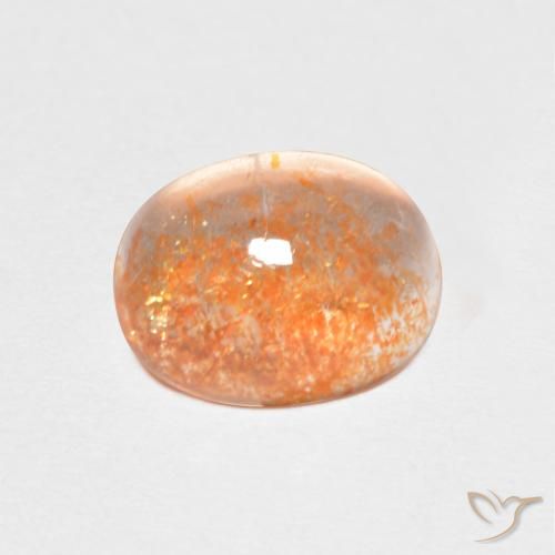 1.46ct Natural Medium Light-Orange Piedrasol, Ovalada, Translúcido