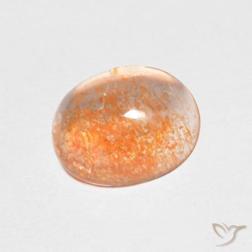 Piedrasol Medium Light-Orange natural de 1.46 ct, Ovalada, Translúcido