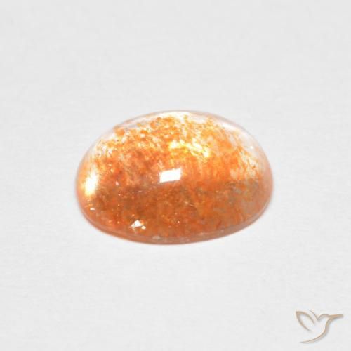 Piedrasol Medium Light-Orange natural de 1.46 ct, Ovalada, Translúcido