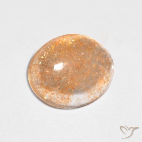 Piedrasol Medium Light-Orange natural de 2.01 ct, Ovalada, Translúcido