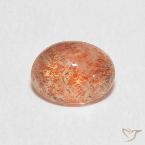 1.25ct Natural Naranja jengibre Piedrasol, Ovalada, Translúcido