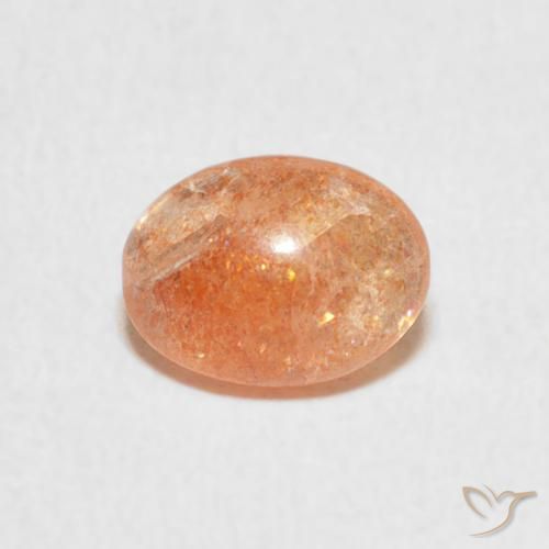 1.08ct Natural Medium Light-Orange Piedrasol, Ovalada, Translúcido