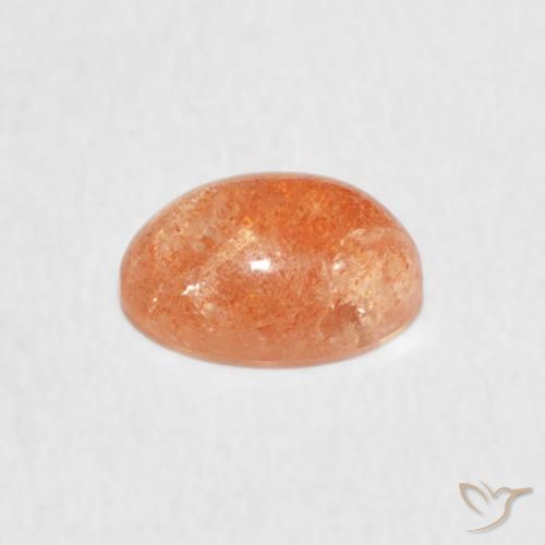 Piedrasol Medium Light-Orange natural de 1.08 ct, Ovalada, Translúcido