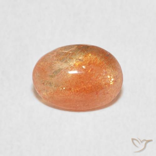 0.94ct Natural Medium Light-Orange Piedrasol, Ovalada, Translúcido