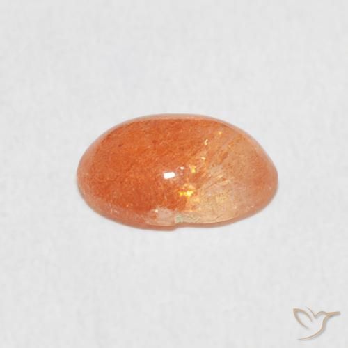 Piedrasol Medium Light-Orange natural de 0.94 ct, Ovalada, Translúcido