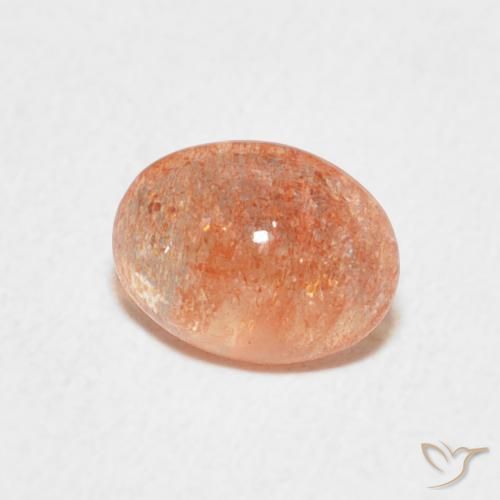 Piedrasol Naranja tigre claro natural de 1.11 ct, Ovalada, Translúcido