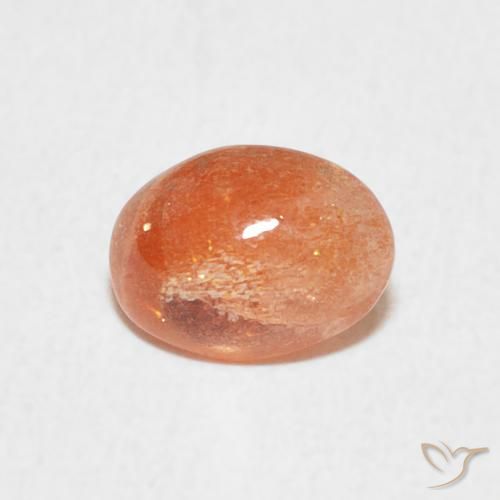 1.02ct Natural Naranja oscuro Piedrasol, Ovalada, Translúcido
