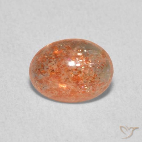 0.93ct Natural Naranja jengibre Piedrasol, Ovalada, Translúcido