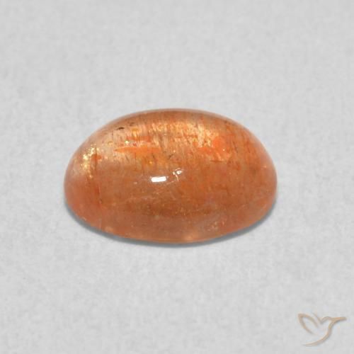 Piedrasol Medium Light-Orange natural de 1.26 ct, Ovalada, Translúcido