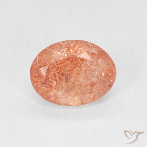 1.40ct Natural Naranja pomelo Piedrasol, Ovalada, Translúcido