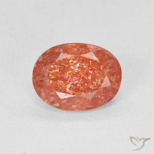 1.12ct Natural Naranja pomelo Piedrasol, Ovalada, Translúcido
