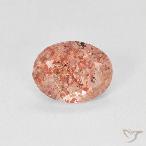 0.96ct Natural Naranja pomelo Piedrasol, Ovalada, Translúcido