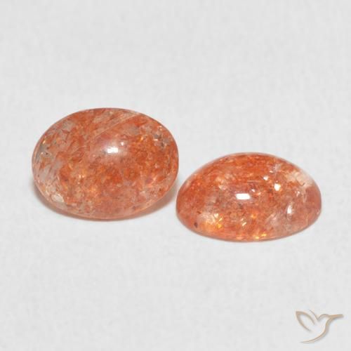 Gemas de Piedrasol Naranja jengibre natural de 1.93 ct, Ovalada, Translúcido