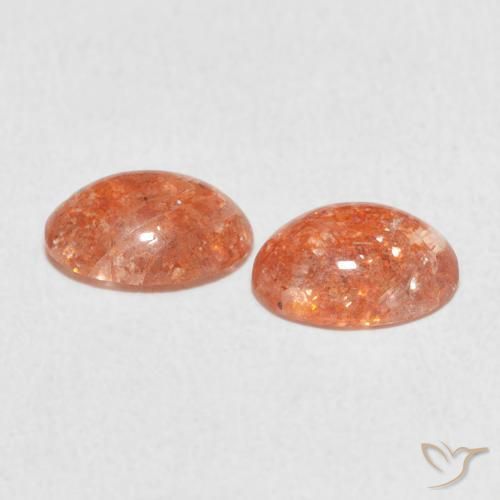Gemas de Piedrasol Naranja jengibre natural de 1.93 ct, Ovalada, Translúcido