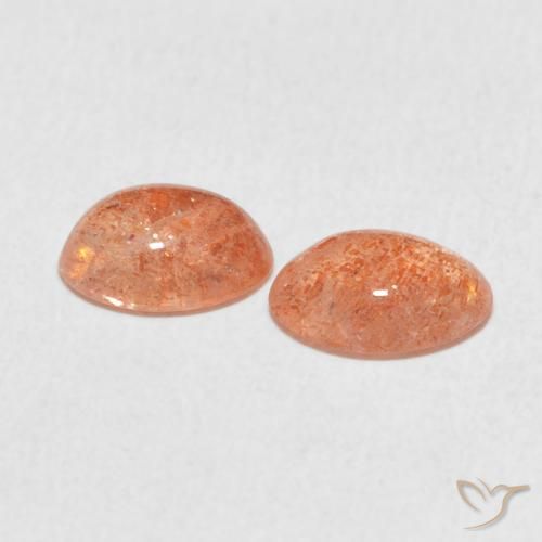 Gemas de Piedrasol Naranja jengibre natural de 1.78 ct, Ovalada, Translúcido