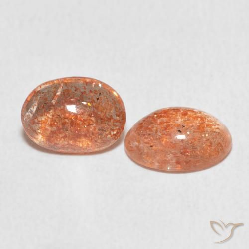 Gemas de Piedrasol Naranja jengibre natural de 2.15 ct, Ovalada, Translúcido
