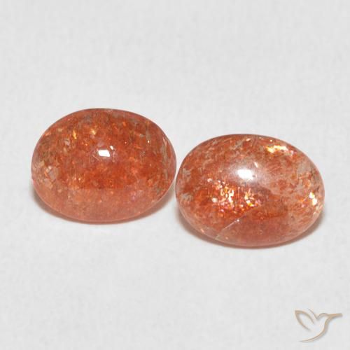 1.83ctw Natural Naranja rojizo Piedrasol, Ovalada, Translúcido