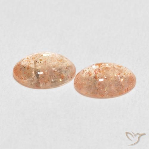 Gemas de Piedrasol Naranja tigre claro natural de 1.81 ct, Ovalada, Translúcido