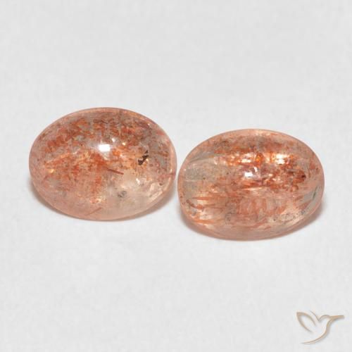 1.91ctw Natural Naranja rojizo Piedrasol, Ovalada, Translúcido