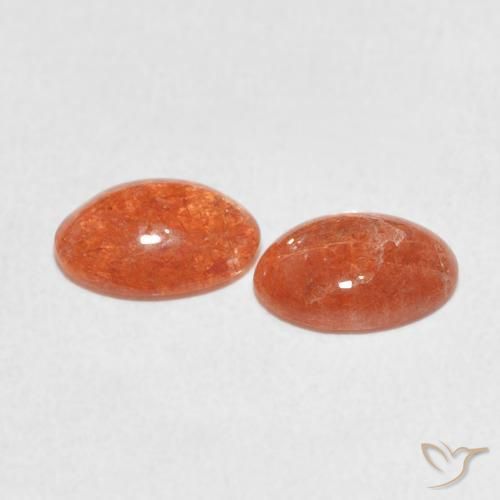 Gemas de Piedrasol Naranja pomelo natural de 1.80 ct, Ovalada, Translúcido